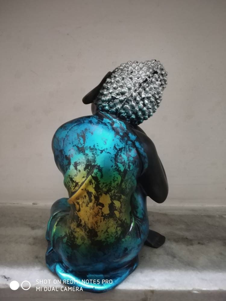 Fengshui Thai Gautam Buddha Handcrafted thinking Polyresin Buddha Home/office/table decor idol/Buddha Statue/Figurine/Sculpture Indian