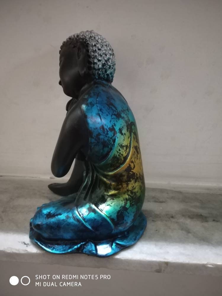 Fengshui Thai Gautam Buddha Handcrafted thinking Polyresin Buddha Home/office/table decor idol/Buddha Statue/Figurine/Sculpture Indian