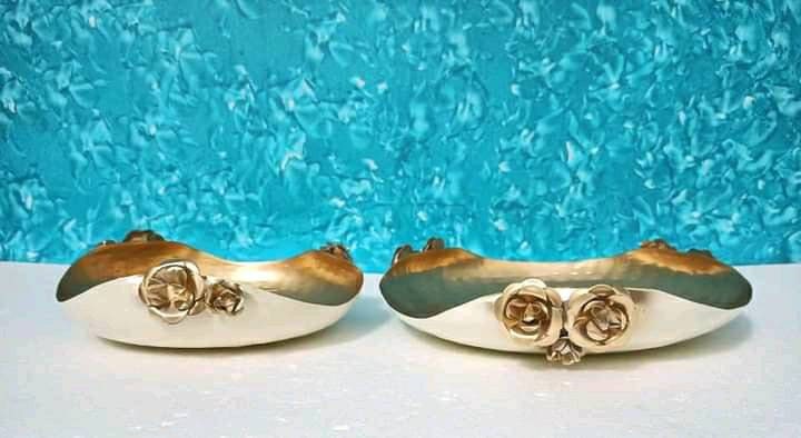 Rose Urli Designer elegant Rose Urli /Pot -Floating Flower/Candle Festive/Diwali/wedding Decor Set of 2- 12", 10" Return gift wedding favours