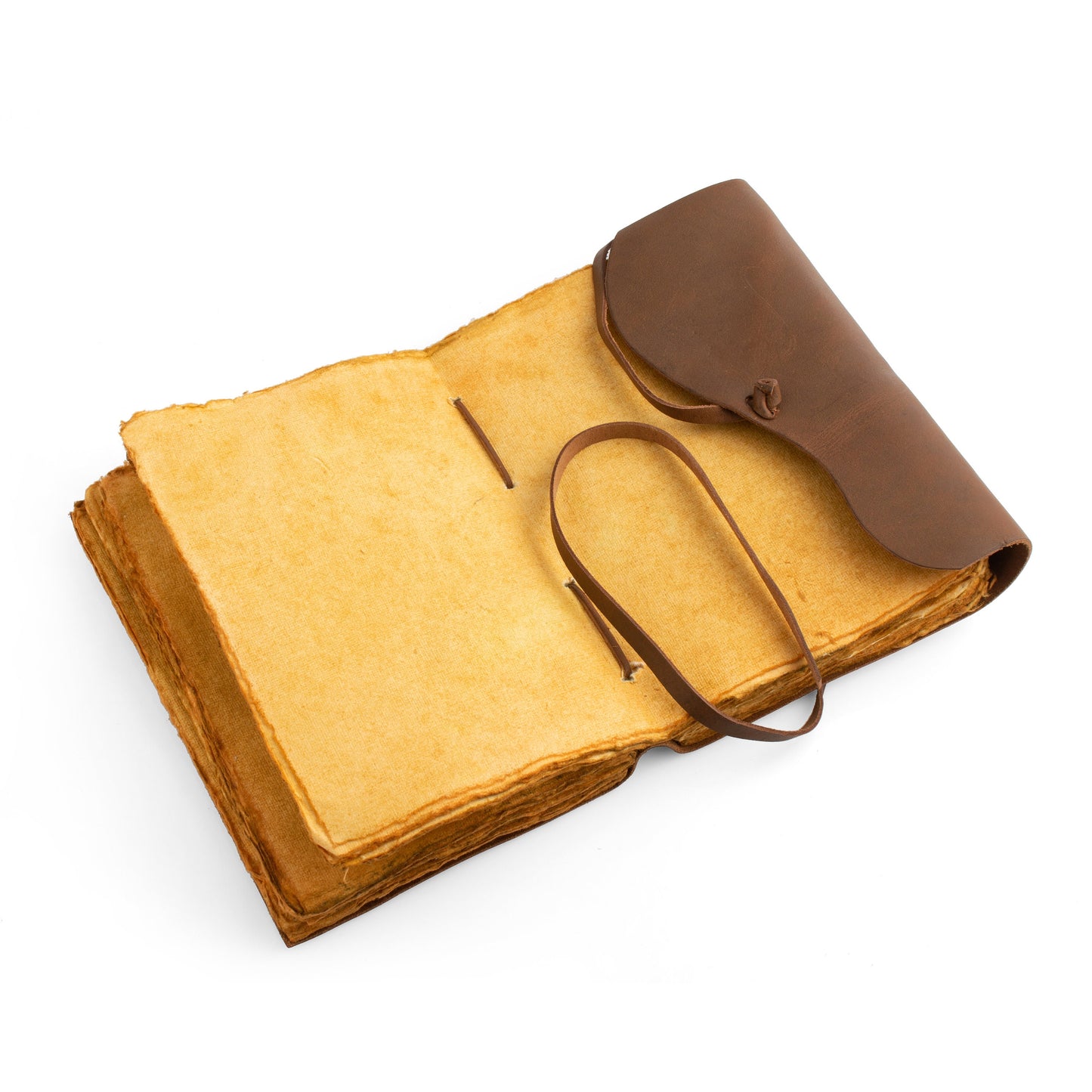 CHRISTMAS Gift Leather Handmade DECKLE EDGE paper Journal Notebook-Soft Rustic leather Paper-travel diary-8x6"Planner diary