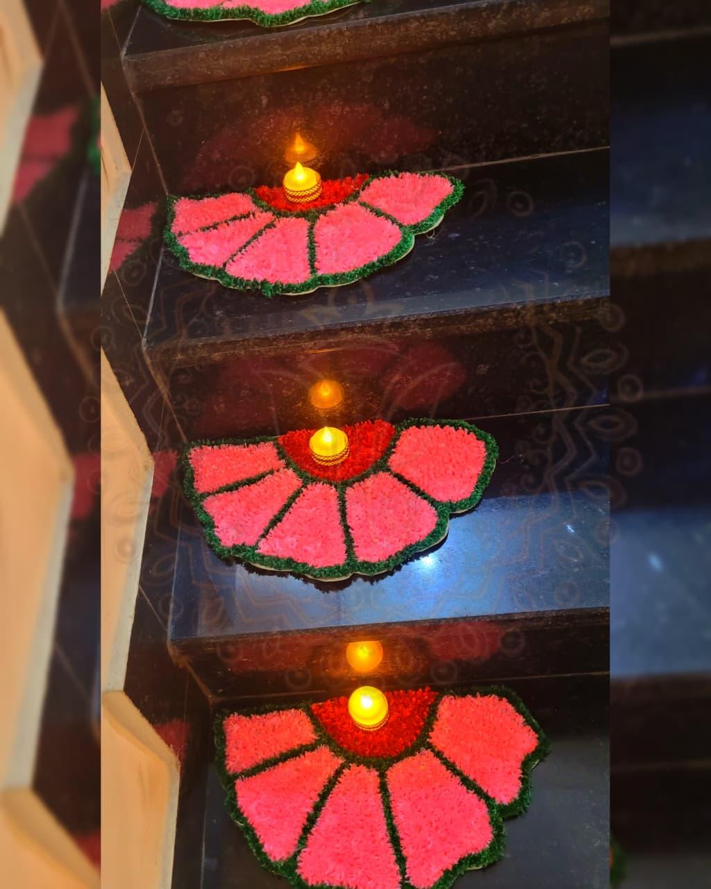 Handmade Rangoli Mat Set | Indian Puja Aasan, Temple Decor