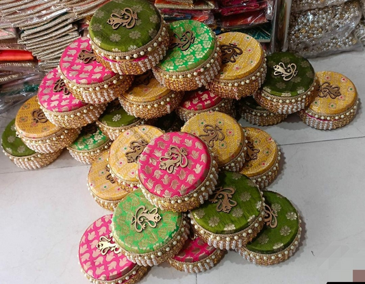 Ganesha MDF cut out Designer Stainless Steel Designer Ladoo Box for Return Gifting  | Gift Boxes |Wedding Pooja Return Gifting & Favours