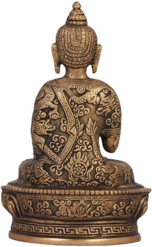 GIFT Lord Buddha Feng shui Thai Brass Premium Meditating Buddha Yoga room Decor/Buddha Statue/Figurine/Sculpture-20 cm(Brass)