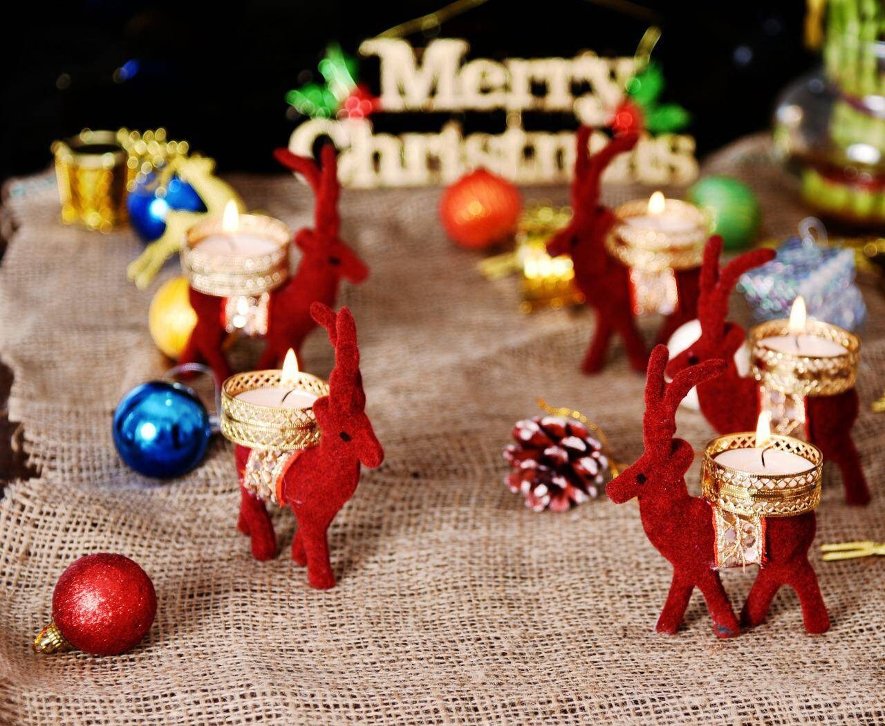 100 pc Elephant/Reindeer Tea light HOLDER/Candle Holder/Diwali diyas/ Diya set DIWALI/Pooja/home/festival/wedding/Christmas/party decoration