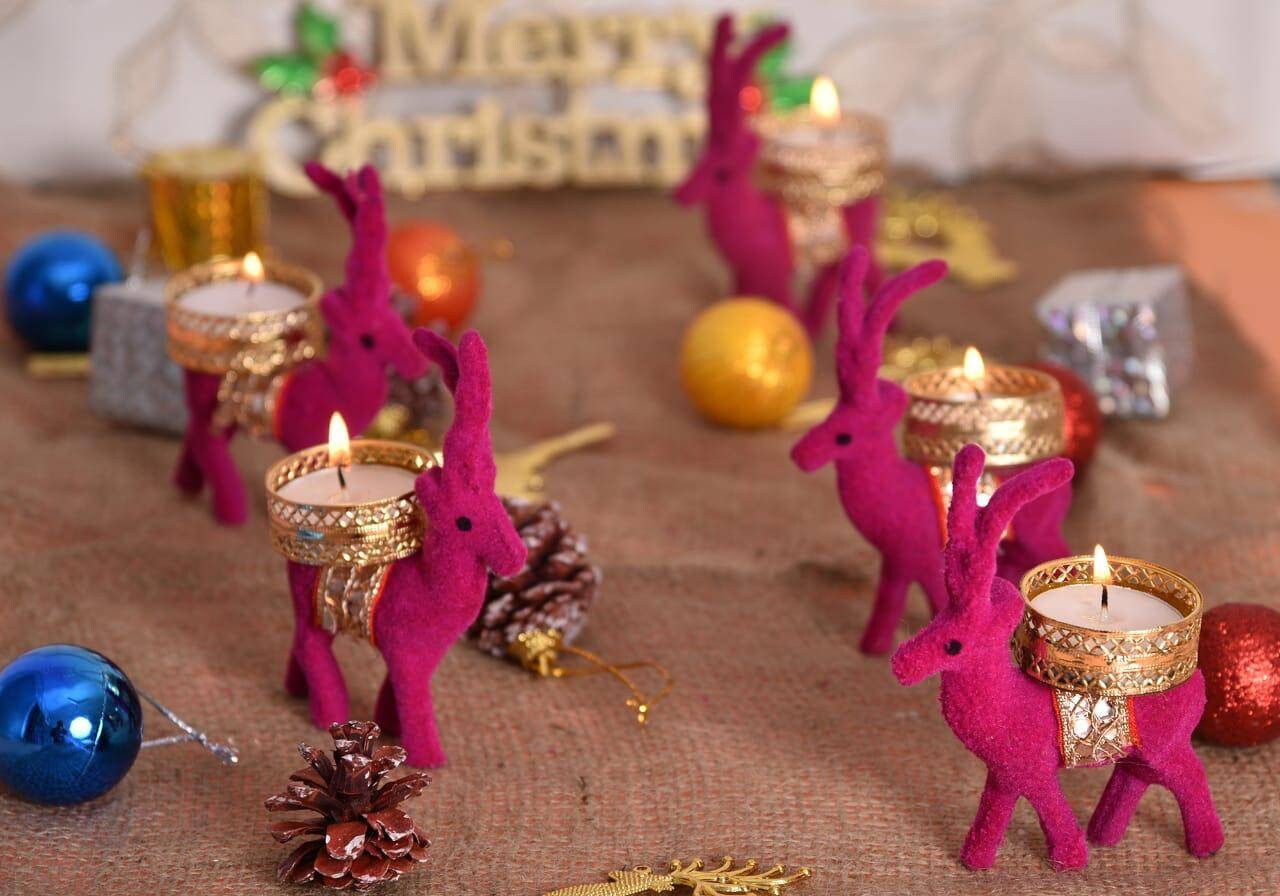 100 pc Elephant/Reindeer Tea light HOLDER/Candle Holder/Diwali diyas/ Diya set DIWALI/Pooja/home/festival/wedding/Christmas/party decoration