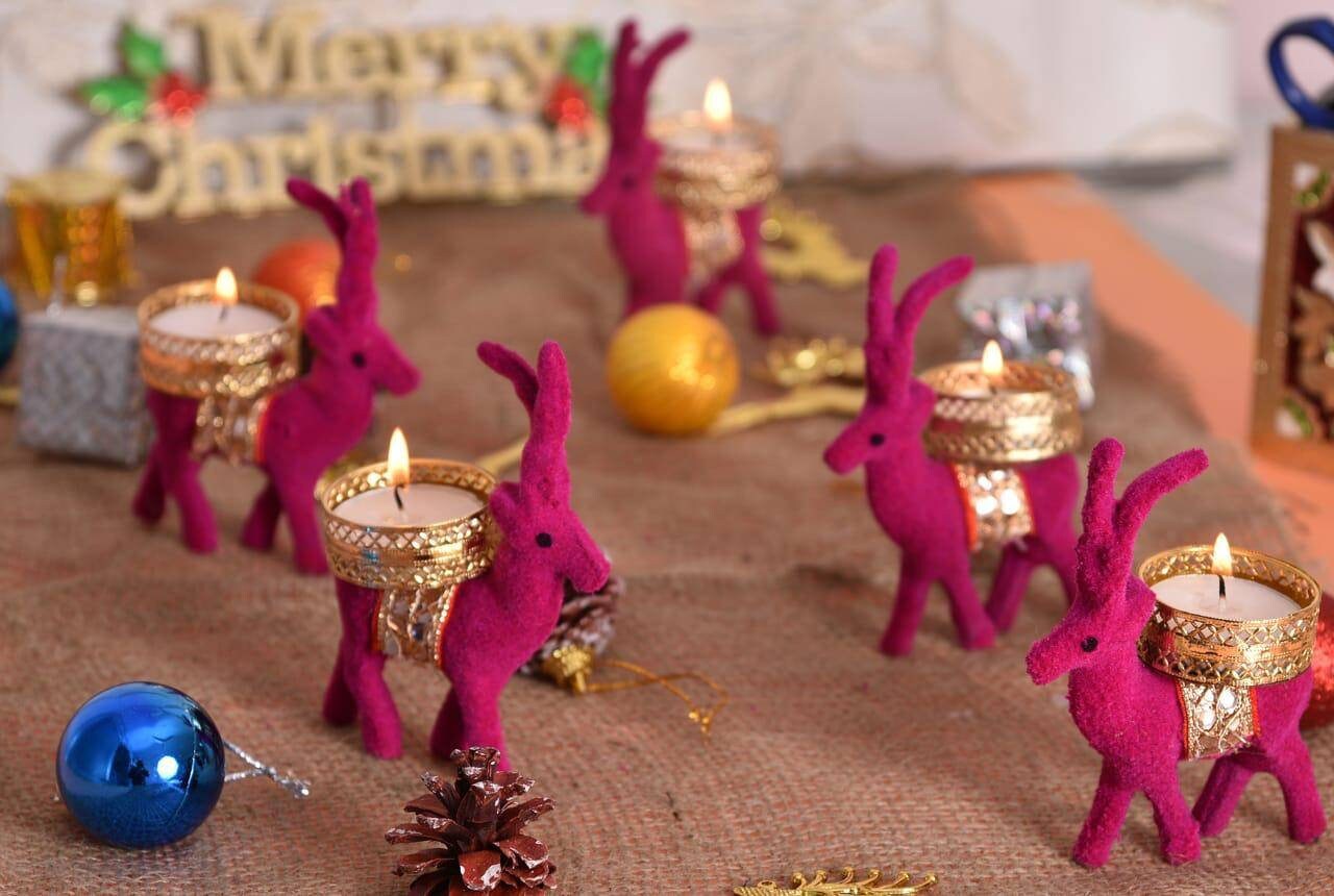 100 pc Elephant/Reindeer Tea light HOLDER/Candle Holder/Diwali diyas/ Diya set DIWALI/Pooja/home/festival/wedding/Christmas/party decoration