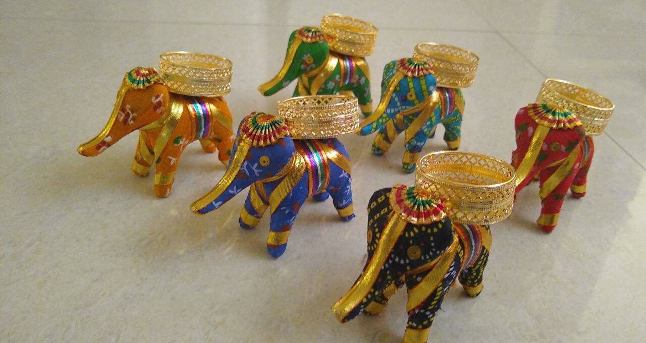 100 pc Elephant/Reindeer Tea light HOLDER/Candle Holder/Diwali diyas/ Diya set DIWALI/Pooja/home/festival/wedding/Christmas/party decoration