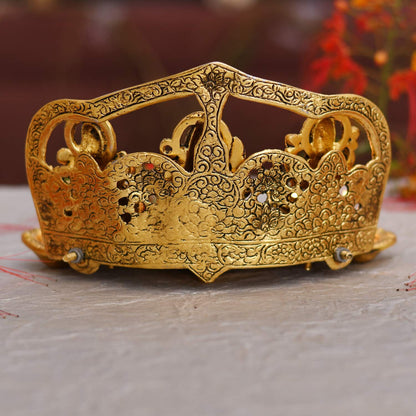 GIFT India Decorative Laxmi Ganesha Sitting Diya Statue - Puja Diya- Lakshmi Ganesh Saraswati Showpiece Oil Lamp Diya Decoration