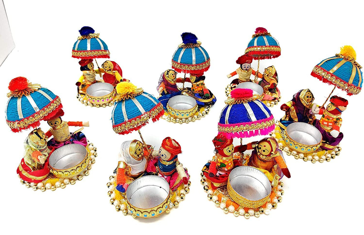 CHRISTMAS Gift Decoration Umbrella Couple Puppet T Light Candle Home Decor,Diwali Gift T light Candle Festival/ wedding/christmas Decoration