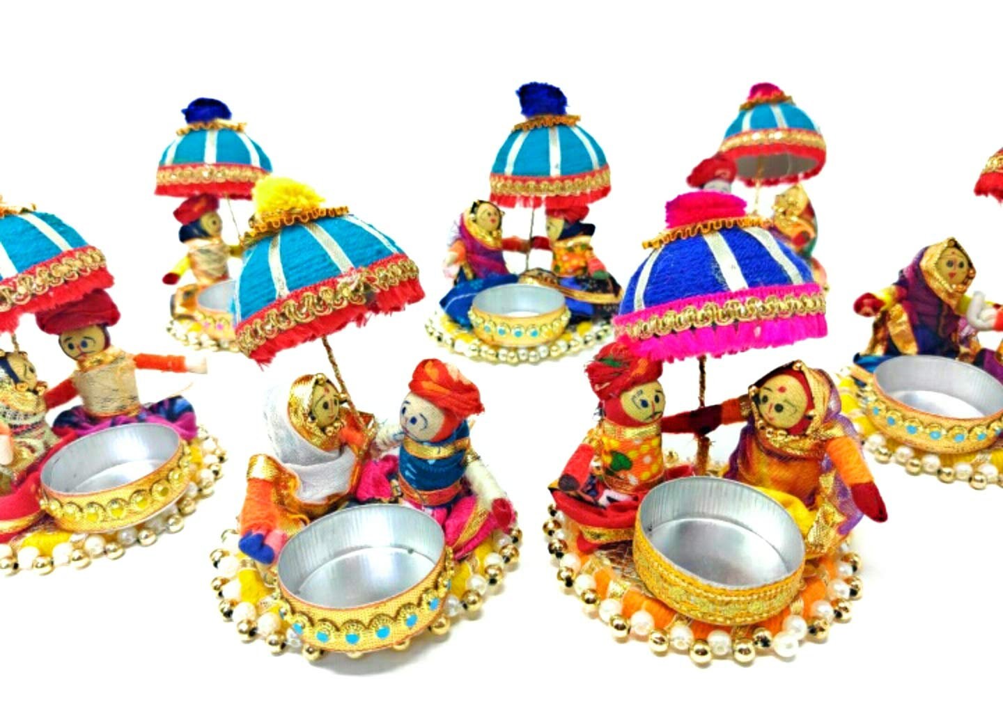 CHRISTMAS Gift Decoration Umbrella Couple Puppet T Light Candle Home Decor,Diwali Gift T light Candle Festival/ wedding/christmas Decoration