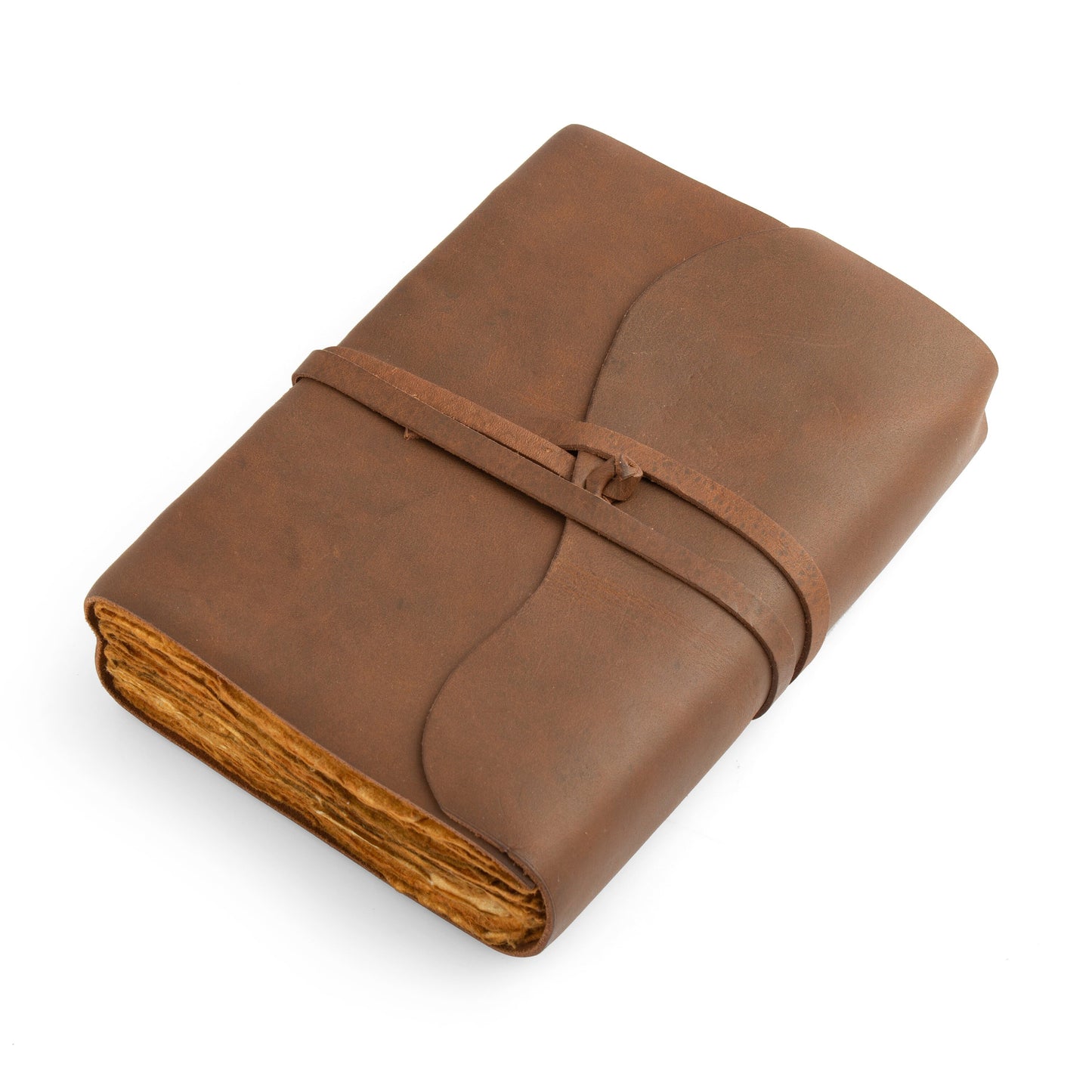 CHRISTMAS Gift Leather Handmade DECKLE EDGE paper Journal Notebook-Soft Rustic leather Paper-travel diary-8x6&quot;Planner diary