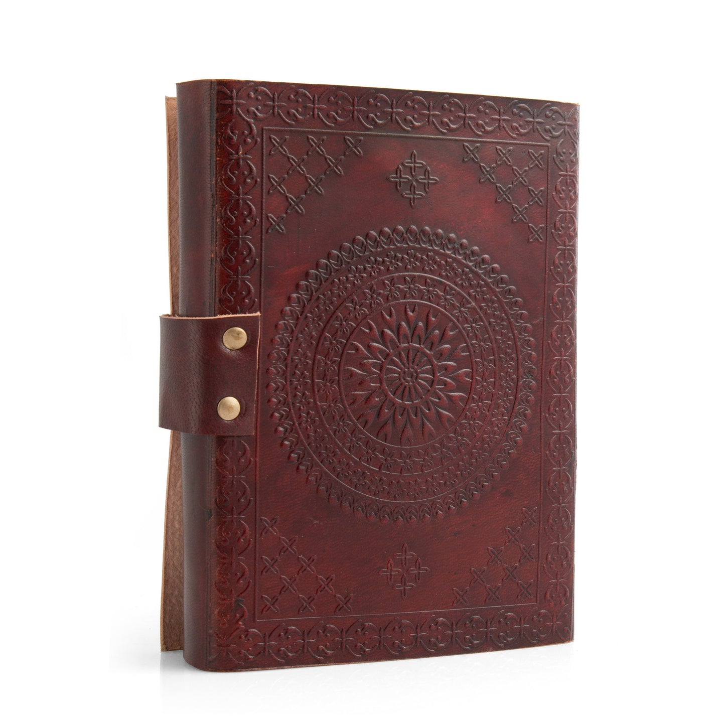 Leather Handmade Journal Notebook- Unlined Handmade thick Paper-travel diary-7x5&quot;Planner/customized diary