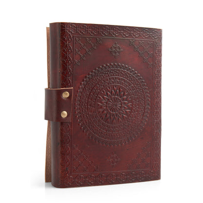 Leather Handmade Journal Notebook- Unlined Handmade thick Paper-travel diary-7x5&quot;Planner/customized diary