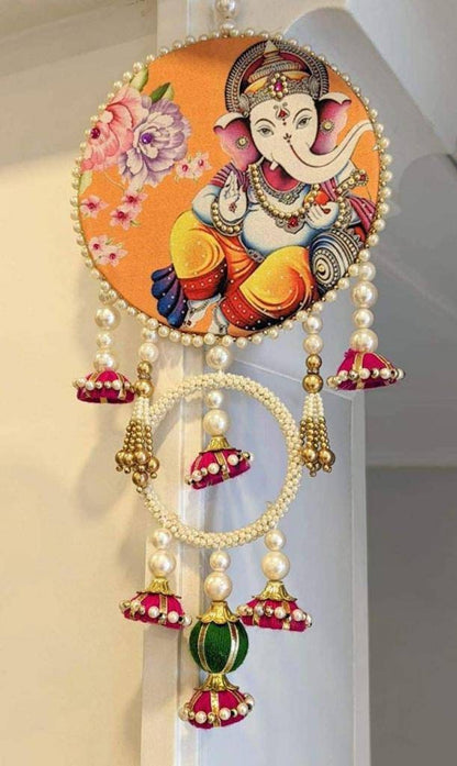 Pichwai art wall hanging,Back Drop Hanging Entrance Side Door Hangings for Diwali/Ganpati/Janmashtami backdrops