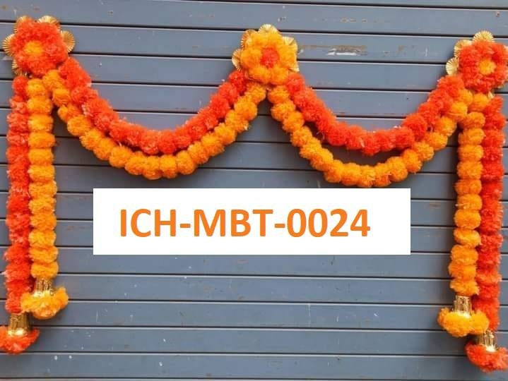 Toran/valence ganpati decoration/backdrops flower toran marigold flower toran door hanging, Floral Hanging