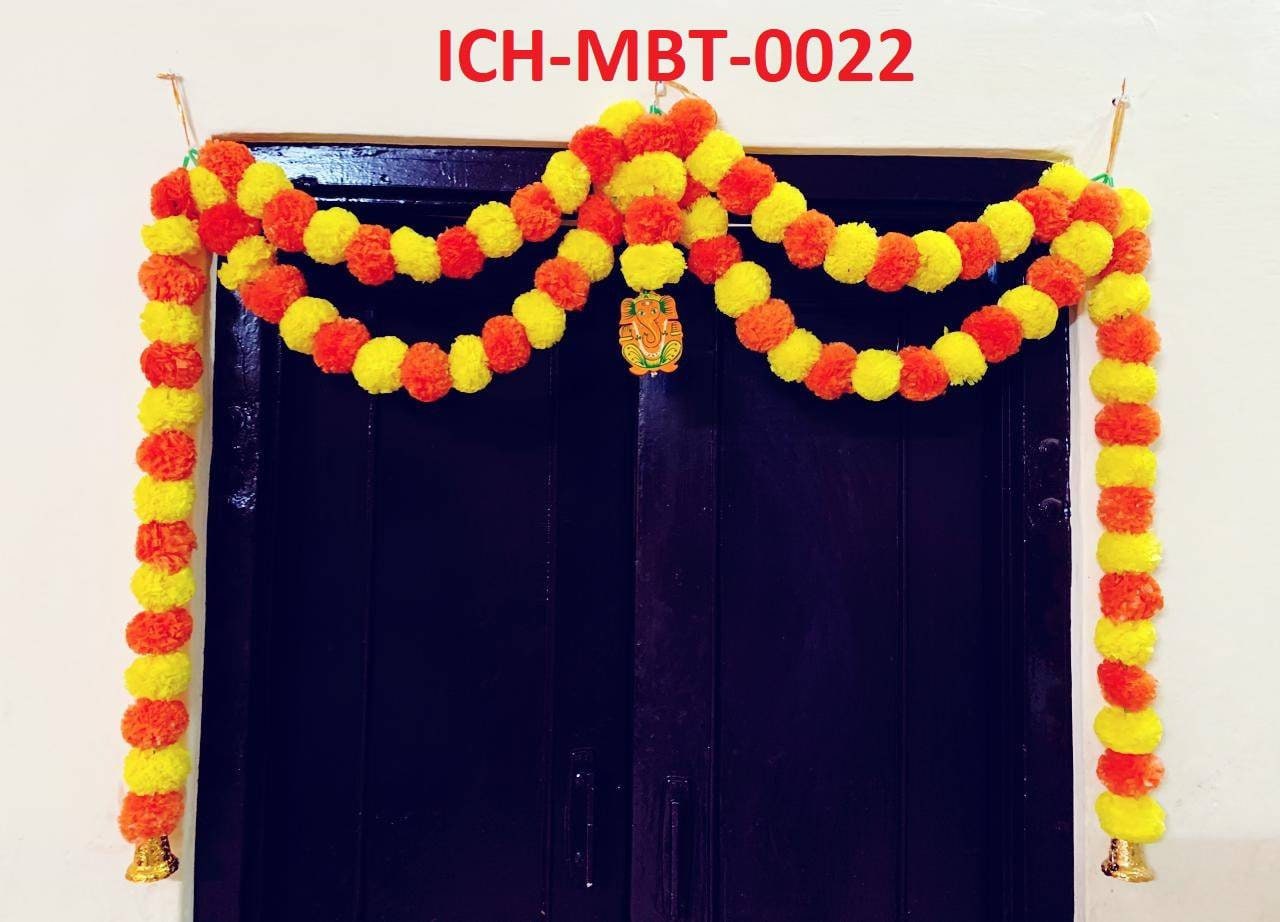 Toran/valence ganpati decoration/backdrops flower toran marigold flower toran door hanging, Floral Hanging