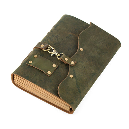 Buy 5 diaries wholesale Leather Journal with key Handmade DECKLE EDGE PAPER Journal Notebook-Soft Rustic leather travel diary-8x6&quot;Planner