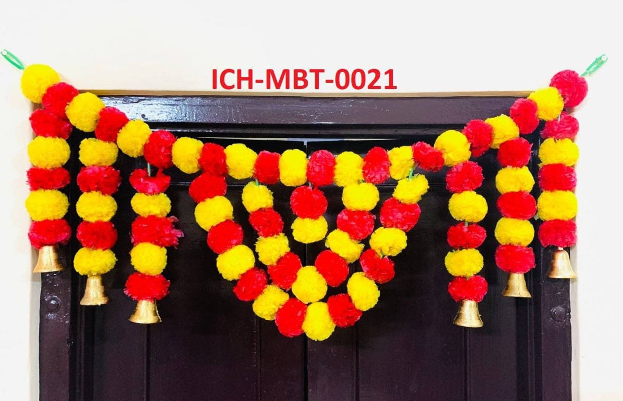 Toran/valence ganpati decoration/backdrops flower toran marigold flower toran door hanging, Floral Hanging