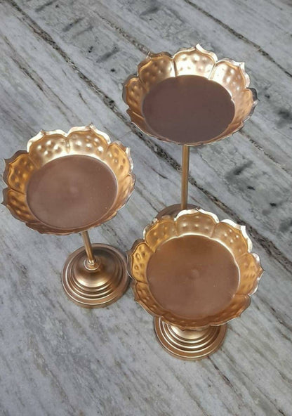 CHRISTMAS Gift Taj urli set/uruli/urli set/urli with stand/urli stand/urli bowl -Event/wedding/Diwali/Christmas decoration-3 pc set