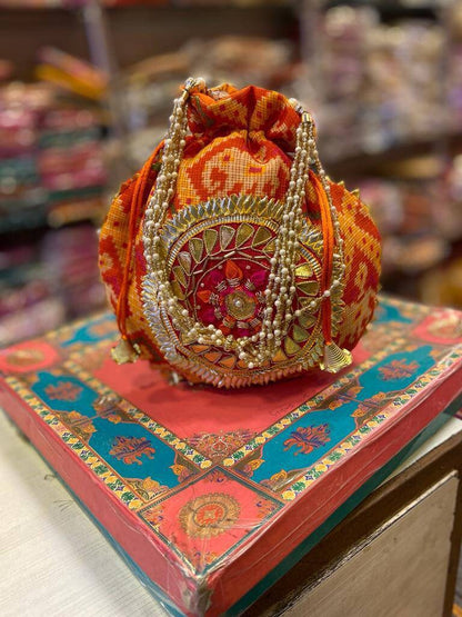 Lot of 100 Potli bags/Evening clutch/party/ festival mehendi/wedding function handbags/gota patch potli giveaways/ return gifts