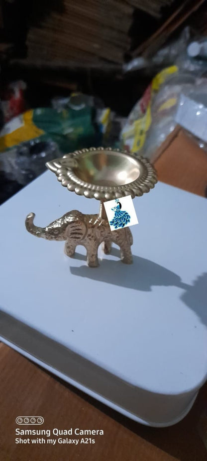 Metal Tea Light Holders, Iron elephant diya,Diwali DIYA,Candle Holder,Tealight Holder/CHRISTMAS/DIWALI Gift/Diwali/wedding Decor Set of 6 pc