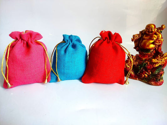 Lot of 100 Indian handmade women jute  Potli bags/purse/drawstring bags/party/mehendi/wedding handbags favours/giveaways/Return gift
