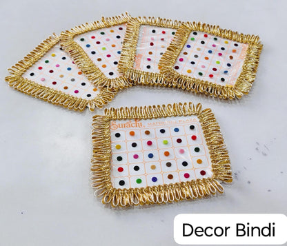 Gota Decorated Bindi: Haldi Mehendi Wedding Favors