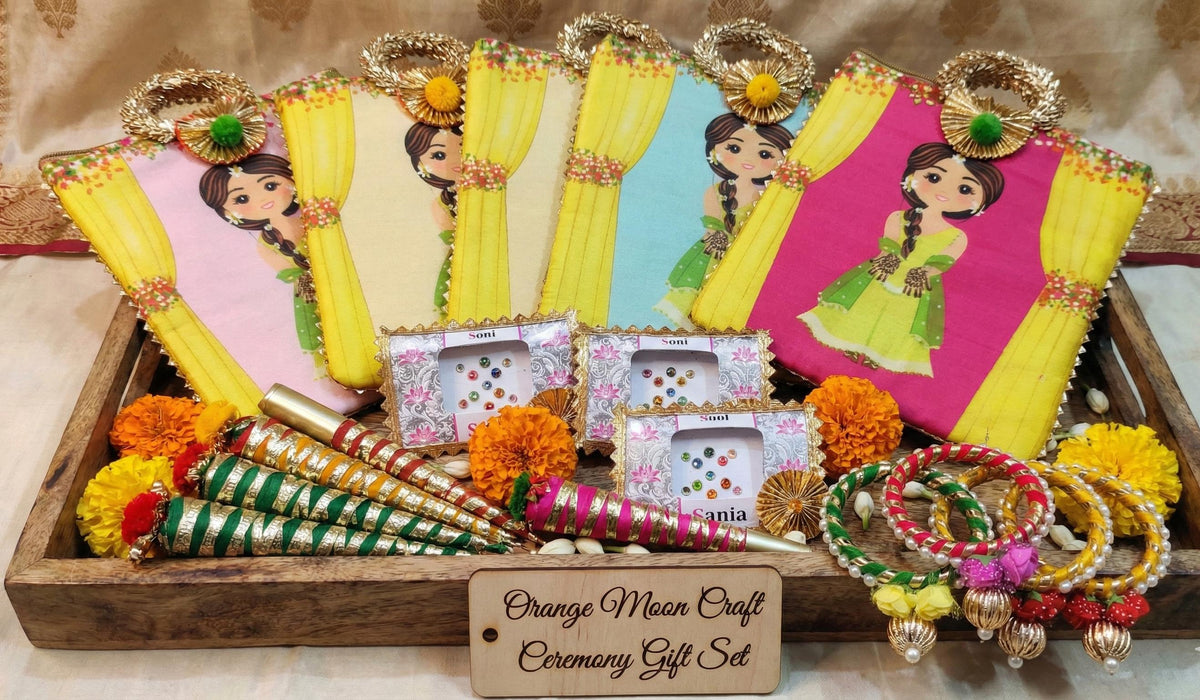 Decorated Potli Bag Set | Bindi, Bangles, Mehendi Favors