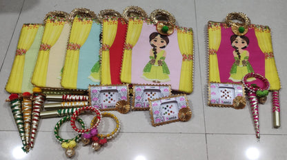 Decorated Potli Bag Set | Bindi, Bangles, Mehendi Favors
