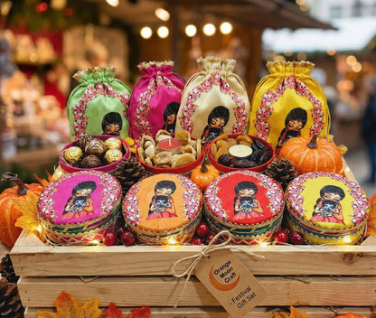 Stainless Steel Gift Box & Potli Set: Wedding Pooja Favors