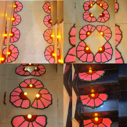 Handmade Rangoli Mat Set | Indian Puja Aasan, Temple Decor