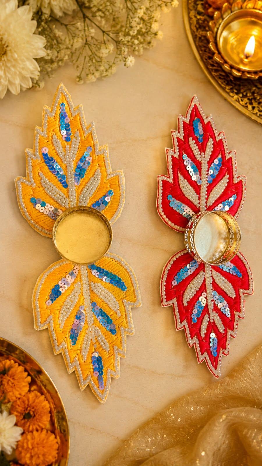 Elegant Tealight Holders | Indian Wedding, Diwali Pooja Decor