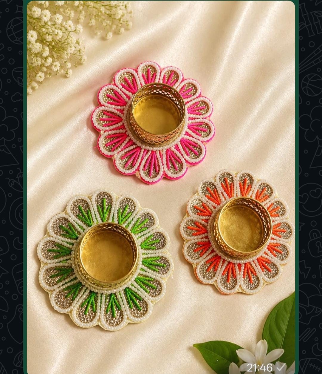 Elegant Tealight Holders | Indian Wedding, Diwali Pooja Decor