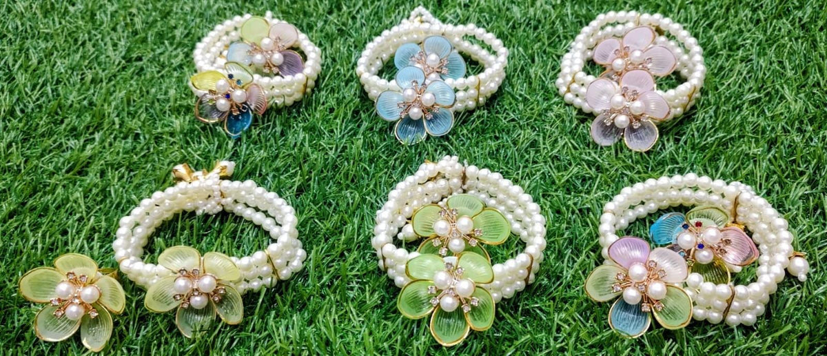 Multi-Strand Pearl Bracelet and Ring | Evil Eye, Cowrie Shell Ethnic Jewelry